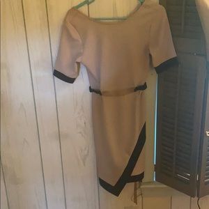 Very nice beige with black trim dress